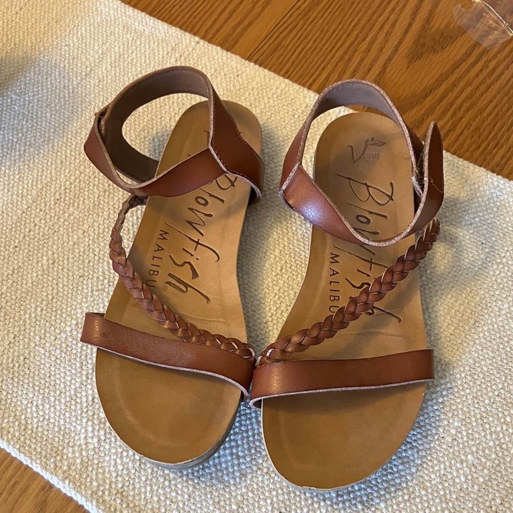 Malibu Brown Leather Sandals
